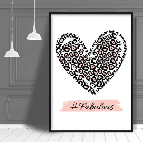 #Fantastisk plakat med rosa leopardtrykk