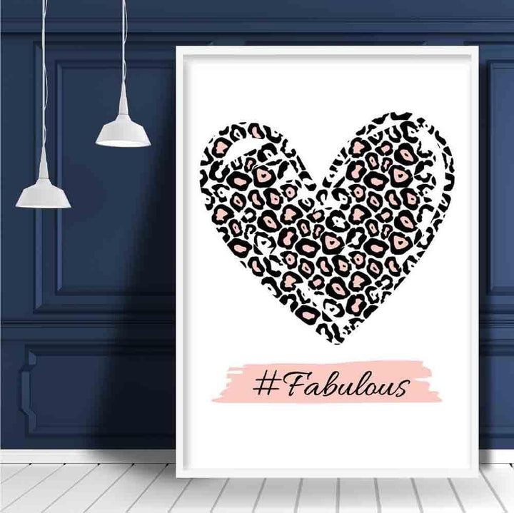 #Fantastisk plakat med rosa leopardtrykk