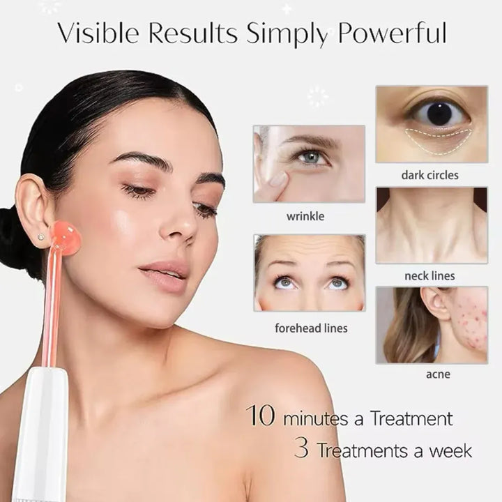 Skanto | Elysium Glow™ | Profesjonell høyfrekvent ansiktsstang | Anti-aldring hudforyngelsesapparat for hjemmebruk og spa-behandlinger