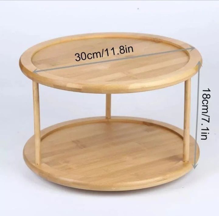 Skanto | 2Tier Rotating Bamboo Spice Rack