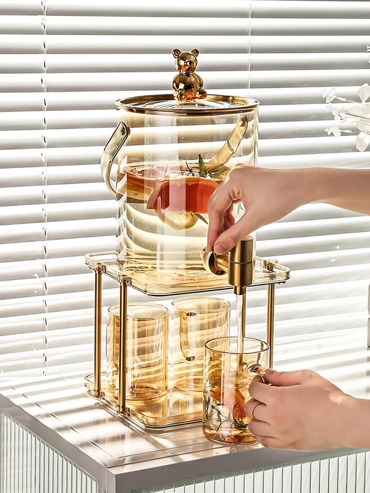 Skanto | Glass juice dispenser with 4 cups