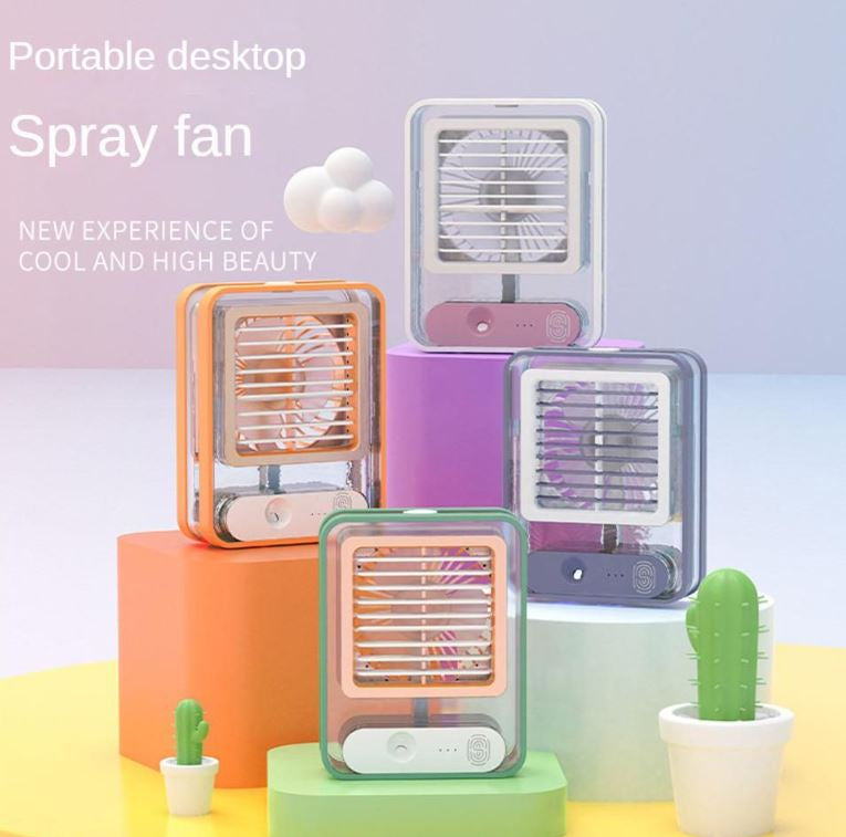 Vannkjølt skrivebordsvifte, med humidifier spray - Ulike farger | Skanto
