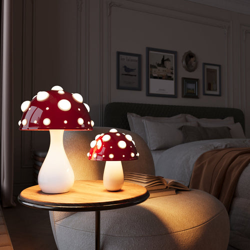 Skanto | LumiFungi – Luksus LED Bordlampe med Stemningsfylt Sopdesign og Dimbar Lys