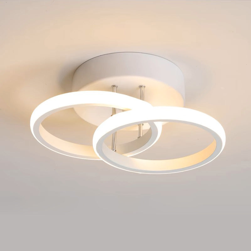 Deckenleuchte med LED-belysning, svart metallrahmen