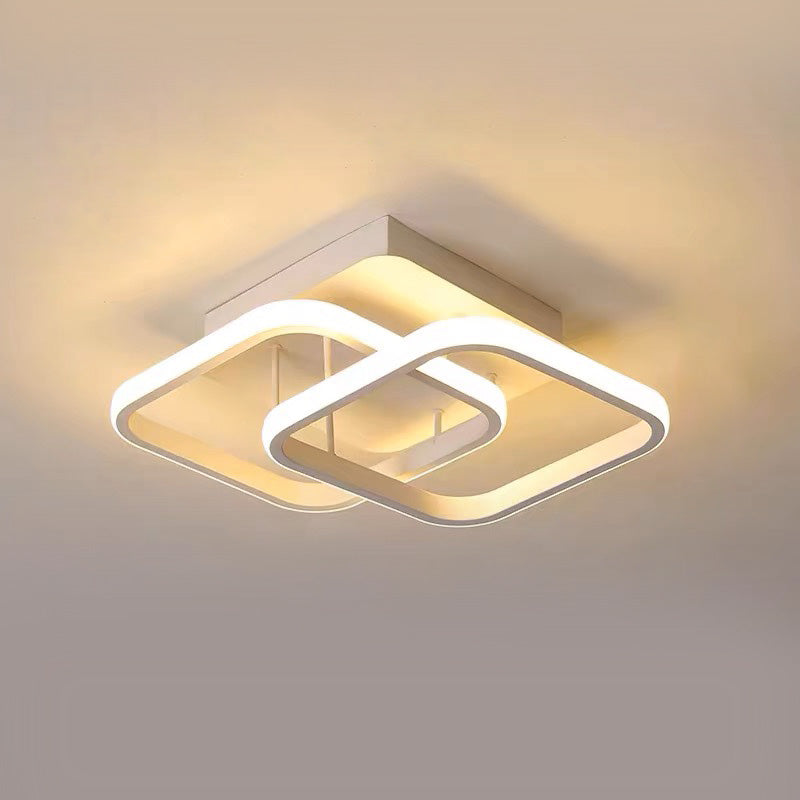 Deckenleuchte med LED-belysning, svart metallrahmen