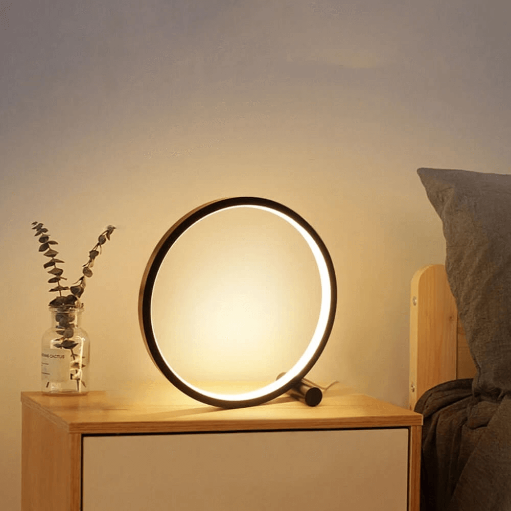 Minimalist Dimmbar Bordlampe - EclipseAura Lampe | Skanto