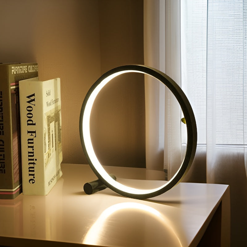 Minimalist Dimmbar Bordlampe - EclipseAura Lampe | Skanto