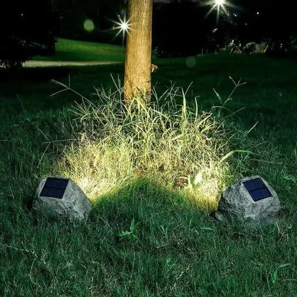 Solar-Steinleuchte – LED-Gartensteinlampe