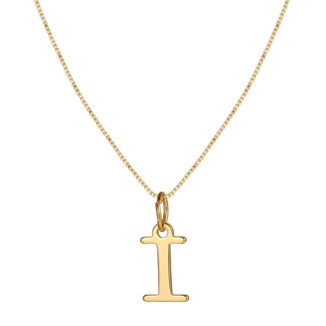 Skanto | 14k Minimal Serif Initial Halskjede