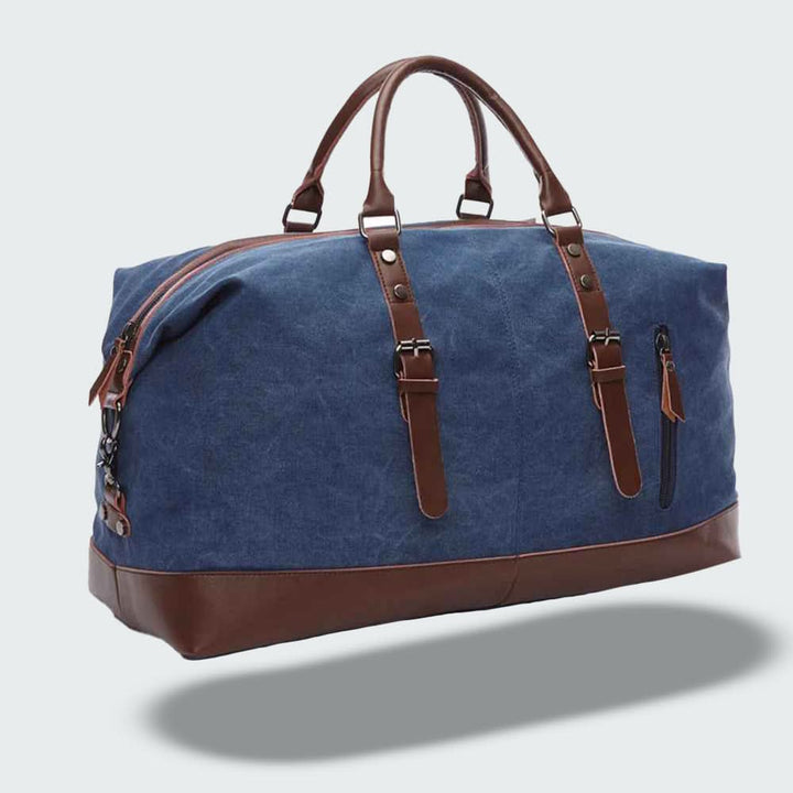 Skanto | Reise-Duffelbag i Vokset Canvas – Robust og Vanntett med Lærdetaljer