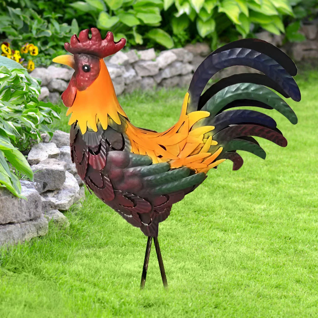 Hane statue - RoosterCraft - Holdbart metall - Dekorativ kunst