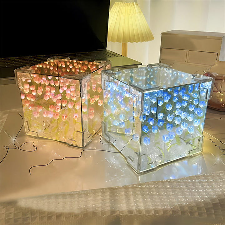 Belyst Tulipan Eleganse Speil Lampe | Skanto