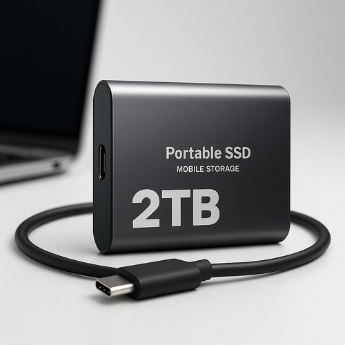 Skanto | Bærbar SSD 2TB Harddisk Ekstern Lagring Kompakt Rask Beste Kvalitet