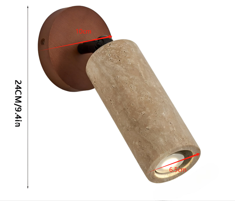 Skanto | Justerbar Travertin Tre LED Vegglampe og Taklampe