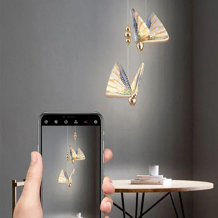 Skanto | Moderne Kreativ LED Pendellampe med Dekorativ Sommerfugl Design
