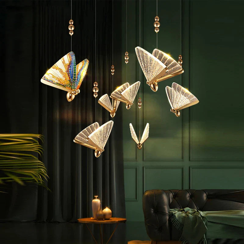 Skanto | Moderne Kreativ LED Pendellampe med Dekorativ Sommerfugl Design