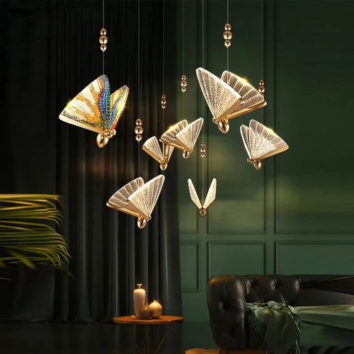 Skanto | Moderne Kreativ LED Pendellampe med Dekorativ Sommerfugl Design