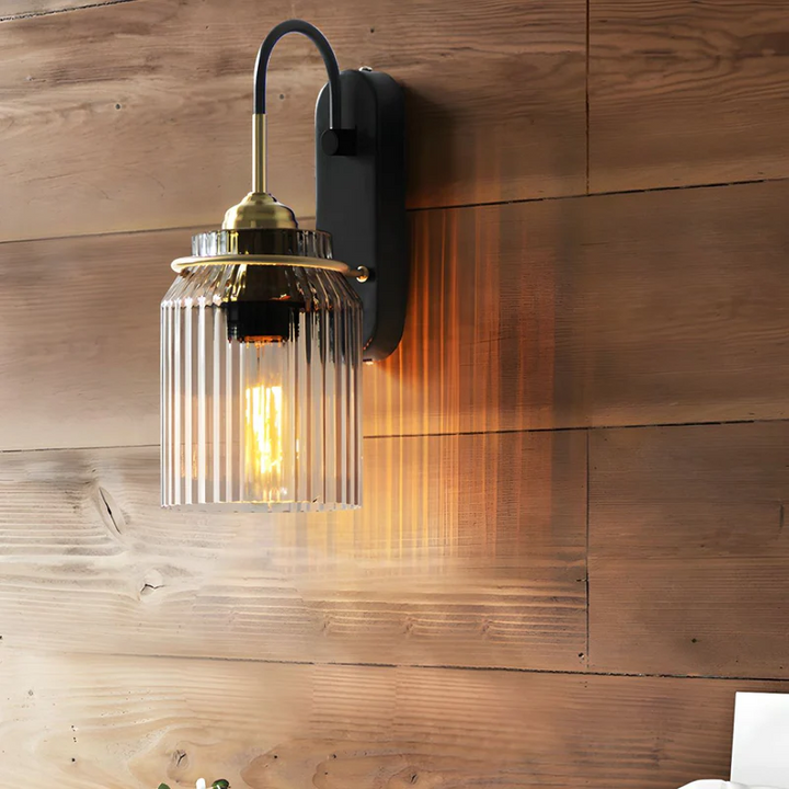 Industriell Glass Trakt Wall Lampe | Skanto