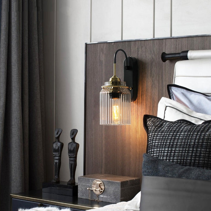 Industriell Glass Trakt Wall Lampe | Skanto