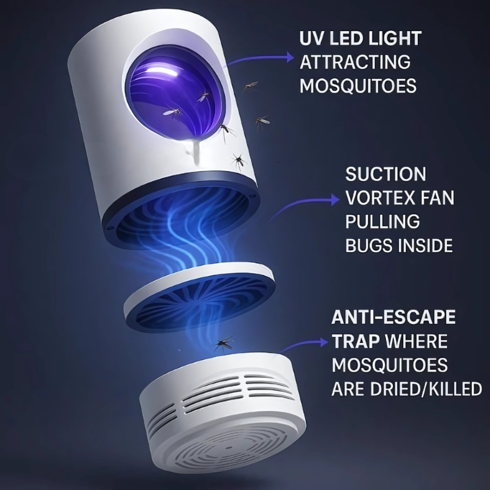 Skanto | Elektrisk Insektdreper Lampe UV Lys Myggfelle Innendørs Utendørs