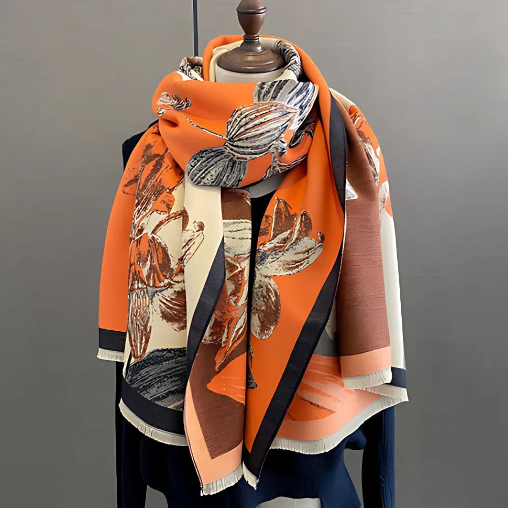 Skanto | Iris Floral Myk Skjerf Sjal