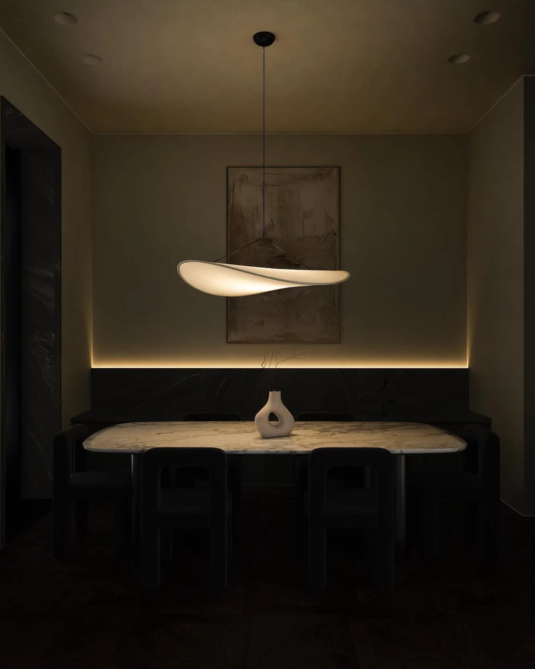 Skanto | Subtil Japandi Lampe med Lyskollaps Effekt