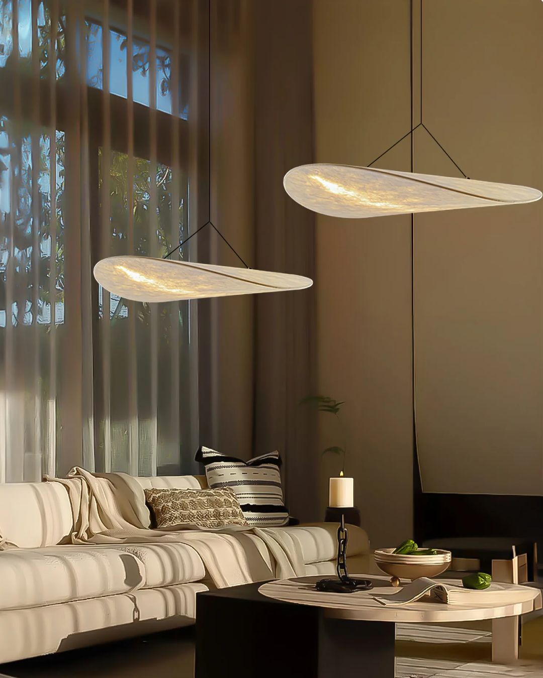 Skanto | Subtil Japandi Lampe med Lyskollaps Effekt