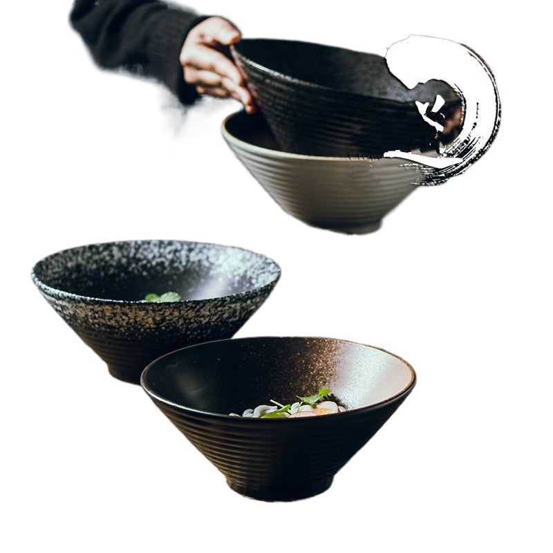Utsøkt japansk keramisk bollesett for ramen, suppe og ris | Skanto