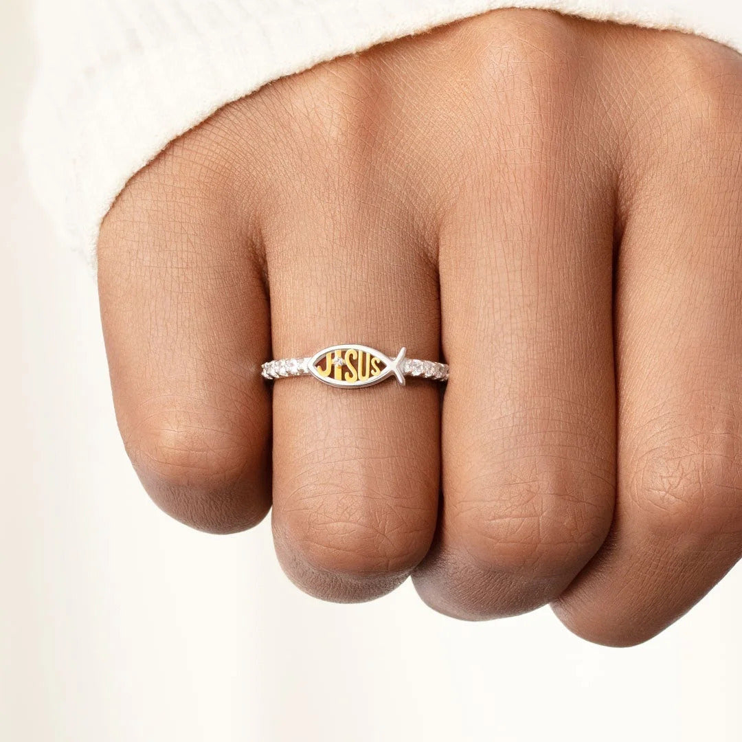 Jesus Ring - Hold deg nærmere Jesus Mer, Kobber Premium Materiale Skanto