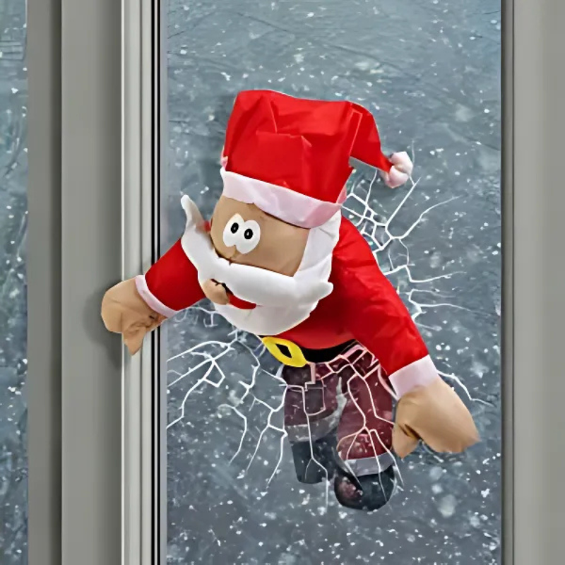 Skanto | WindowFest | Jule-vindu dekorasjon Santa reinsdyr festdekorasjon