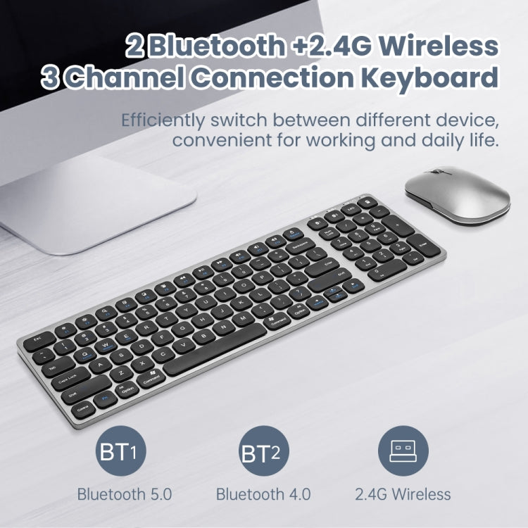 Skanto | K4500 Trådløst Bluetooth Tastatur + Tre-modus Stille Lademus Sett