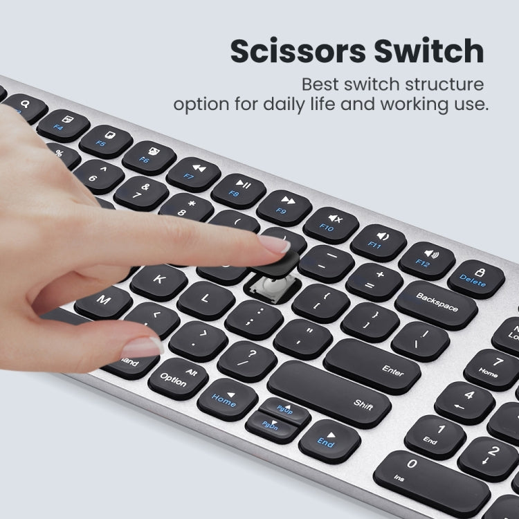 Skanto | K4500 Trådløst Bluetooth Tastatur + Tre-modus Stille Lademus Sett