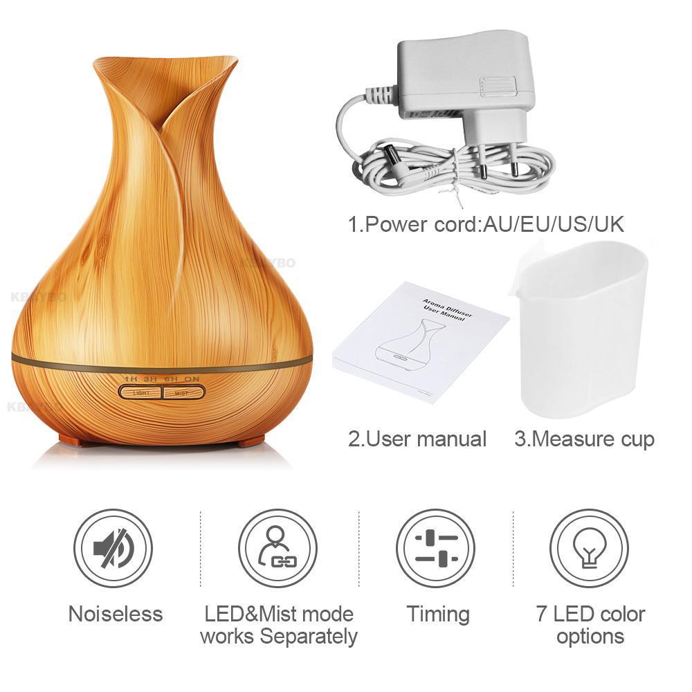 Skanto | Treverk Essensielle Olje Diffuser (400ml)
