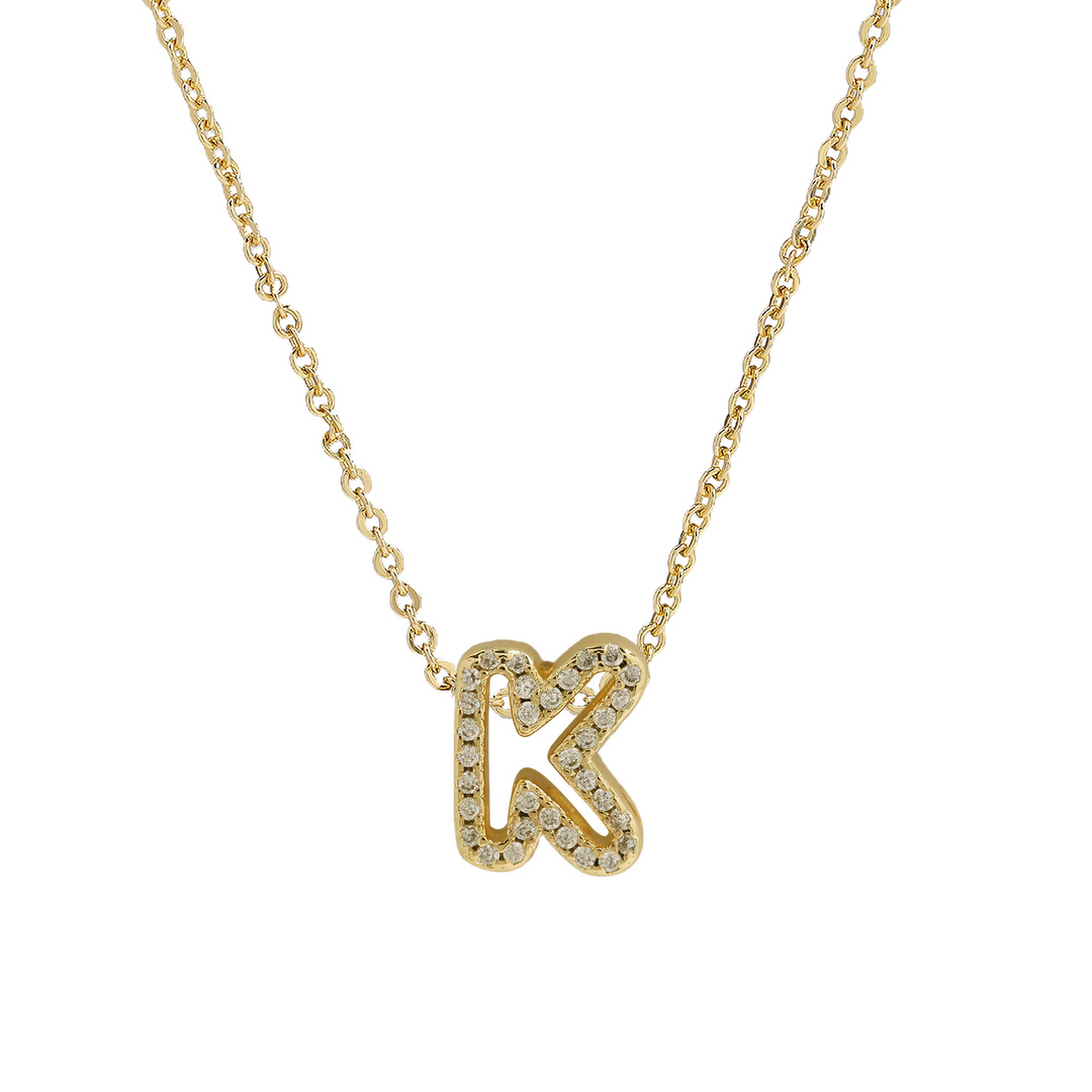 Skanto | Blændende Diamant Initial Halskjede