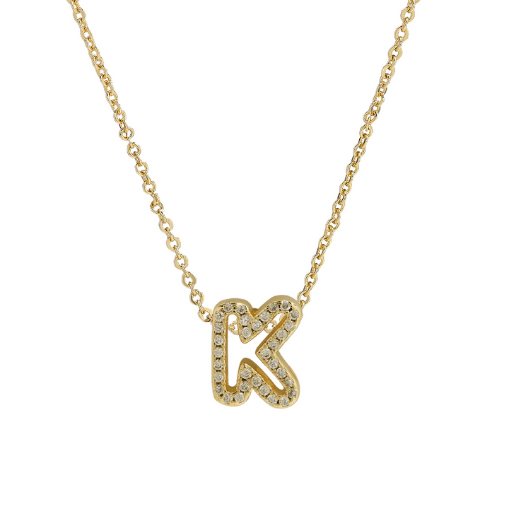 Skanto | Blændende Diamant Initial Halskjede