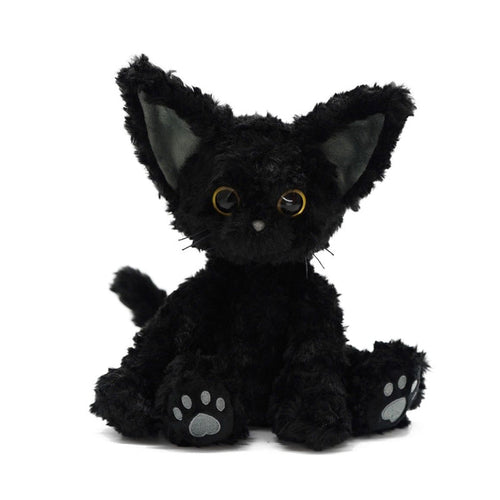 Kawaii svarte katt kosedyr stoffdyr