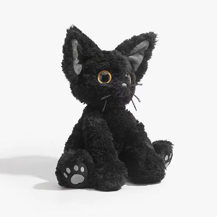 Kawaii svarte katt kosedyr stoffdyr