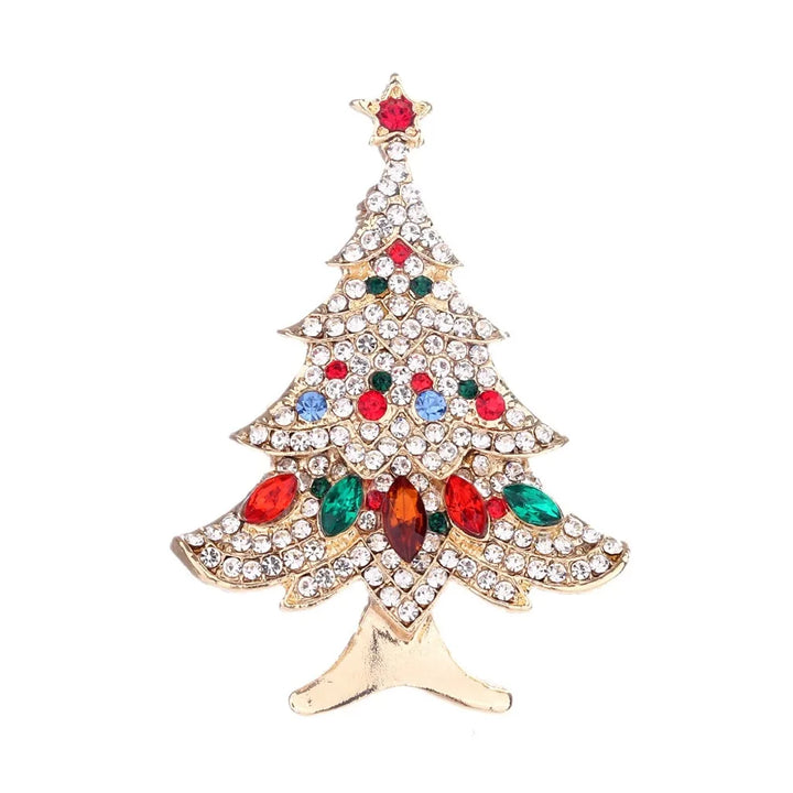 Skanto | Glaciara Juletrær Brosje – Multicolor Strass Brosje for Kvinner, Festlig Tilbehør & Elegant Gave