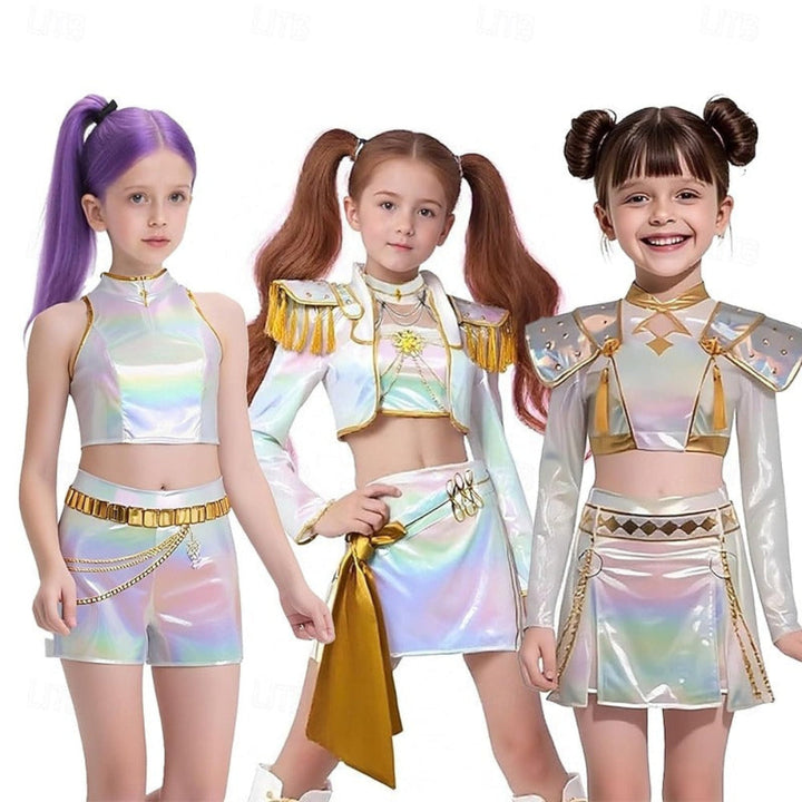 Skanto | Kpop Halloween Kostyme Jenter Holografisk Outfit