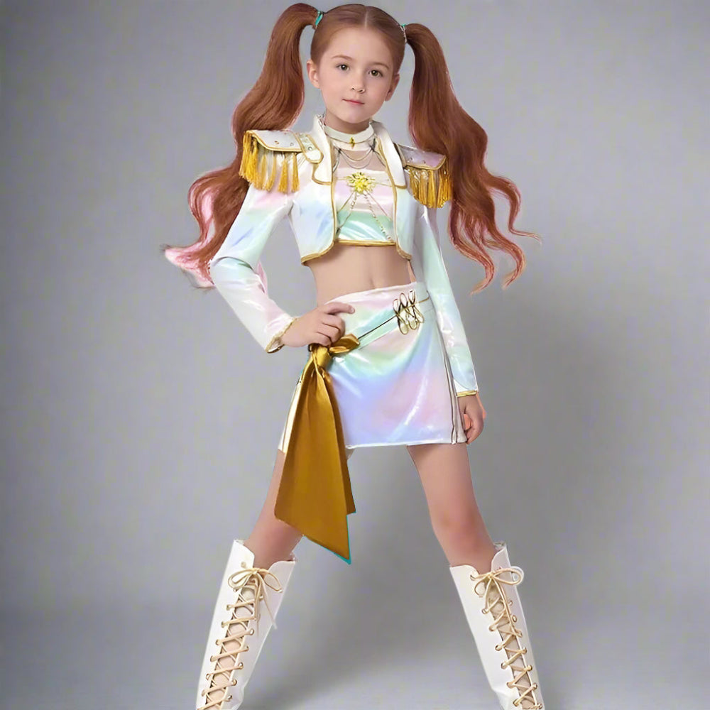 Skanto | Kpop Halloween Kostyme Jenter Holografisk Outfit