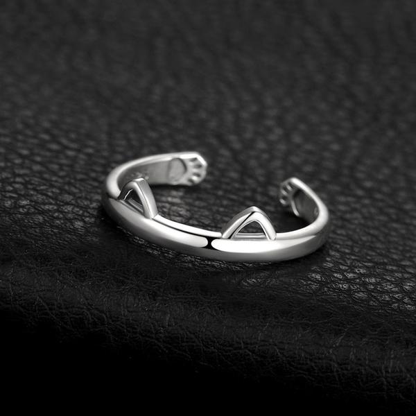 Kitty Øre Klo Klem 925 Sølv Ring | Skanto