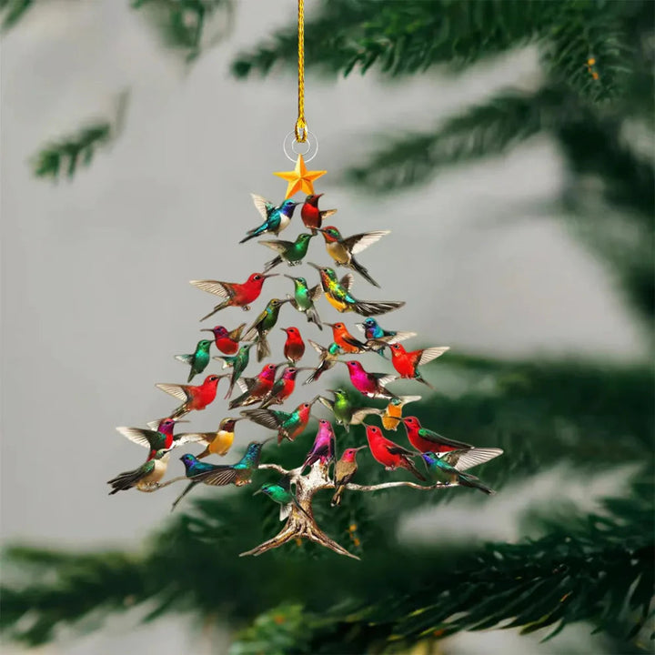 Skanto | Fargerik Fugleornament for Juletrepynt – Naturlig Design og Bærekraftig Materiale