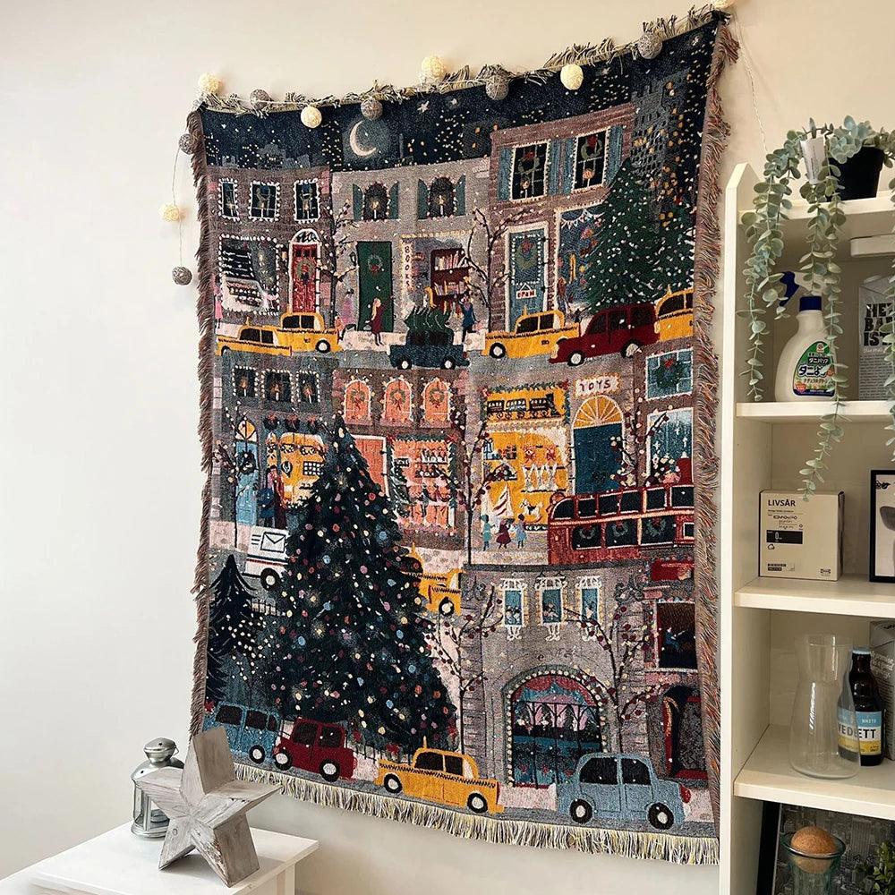 Skanto | Juleteppe med Nøtteknekkeren, Myk Fleece, Perfekt for Dekorasjon og Vinterkvelder