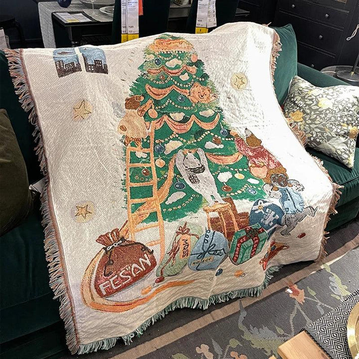 Skanto | Juleteppe med Nøtteknekkeren, Myk Fleece, Perfekt for Dekorasjon og Vinterkvelder
