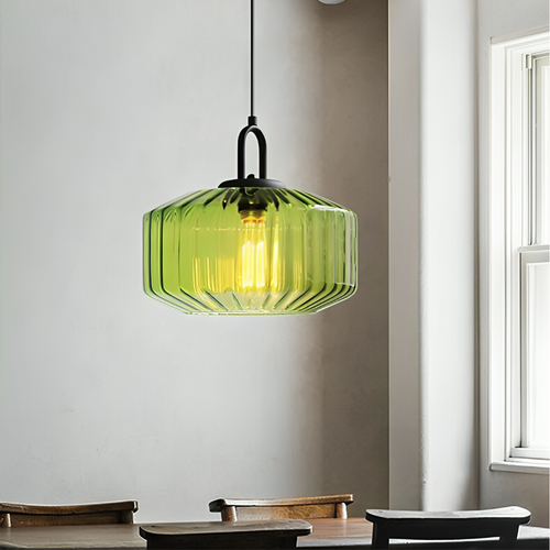 Skanto | Fargerik Hengeglasslampe med Justerbar Høyde – Ideell for Spisestue og Kjøkken