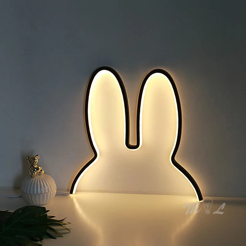 USB Oppladbar Kanin Nattlys med Omgivelsesbelysning - BunnyLight | Skanto
