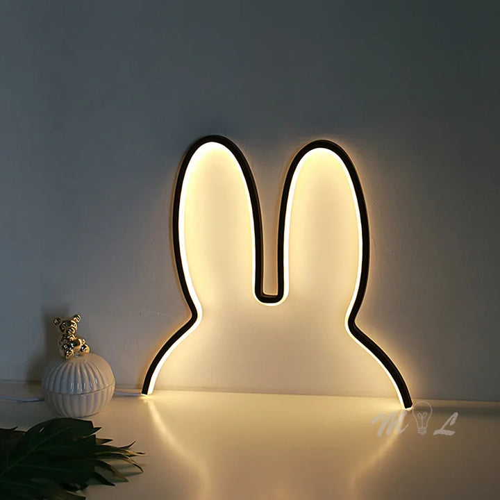 USB Oppladbar Kanin Nattlys med Omgivelsesbelysning - BunnyLight | Skanto
