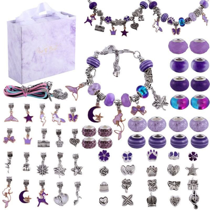 Skanto | Kreativt armbåndssett for jenter med glitrende charms