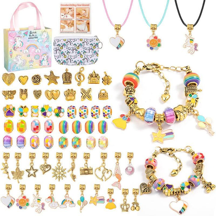 Skanto | Kreativt armbåndssett for jenter med glitrende charms