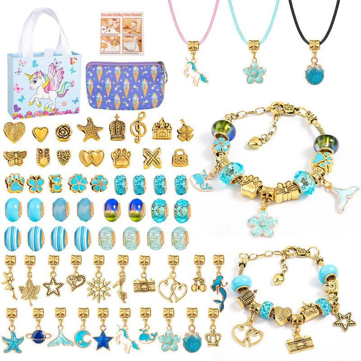 Skanto | Kreativt armbåndssett for jenter med glitrende charms